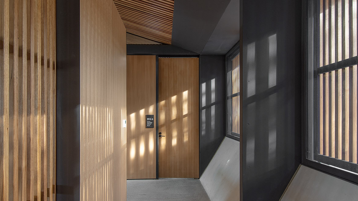 Architectural Photograph of Alan Border Oval Pavillion Mosman Architects Archer Office by Murray Fredericks