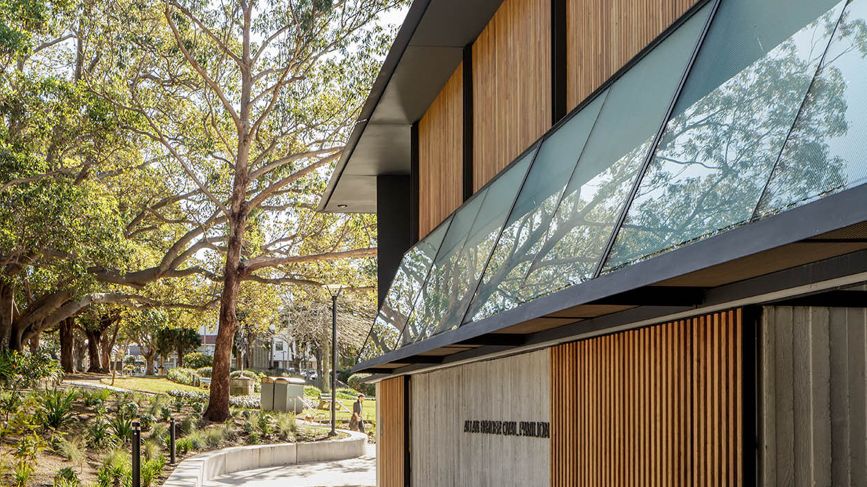 Architectural Photograph of Alan Border Oval Pavillion Mosman Architects Archer Office by Murray Fredericks